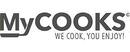 MyCooks merklogo voor beoordelingen van eten- en drinkproducten