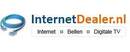 Internetdealer merklogo voor beoordelingen van mobiele telefoons en telecomproducten of -diensten