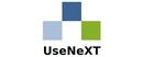 UseNeXT merklogo voor beoordelingen van mobiele telefoons en telecomproducten of -diensten