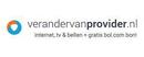 Verandervanprovider.nl merklogo voor beoordelingen van mobiele telefoons en telecomproducten of -diensten