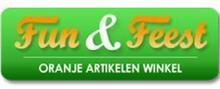 Fun & Feest | Oranje artikelen winkel merklogo voor beoordelingen van Fijne Feestdagen!