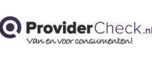 ProviderCheck.nl merklogo voor beoordelingen van mobiele telefoons en telecomproducten of -diensten
