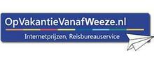 OpVakantieVanafWeeze.nl merklogo voor beoordelingen van reis- en vakantie-ervaringen