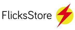 FlicksStore merklogo voor beoordelingen van mobiele telefoons en telecomproducten of -diensten