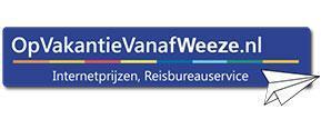 OpVakantieVanafWeeze.nl merklogo voor beoordelingen van reis- en vakantie-ervaringen